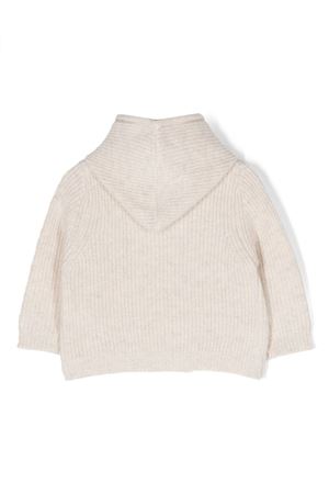 Cardigan in lana merino beige sabbia DONSJE KIDS | 302770000089